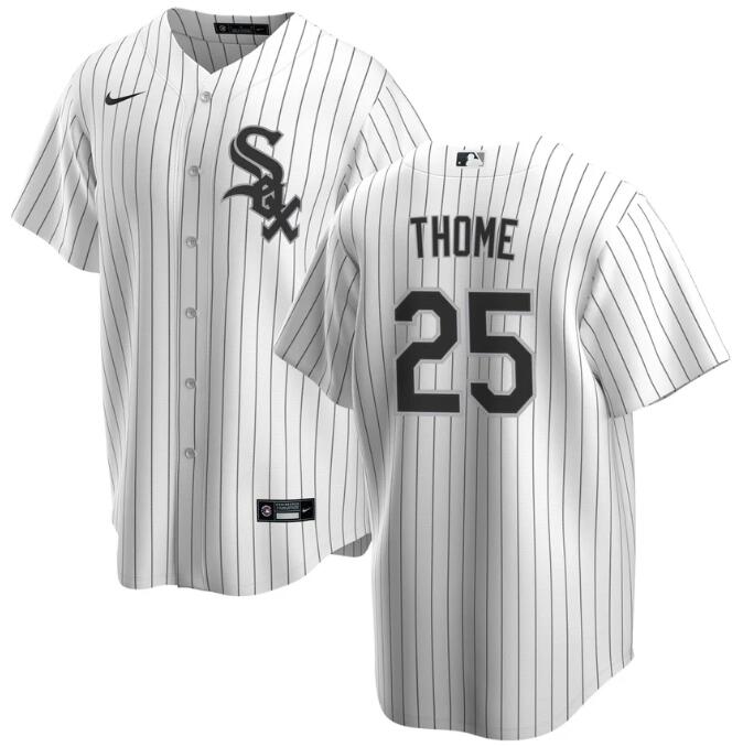 Personalized Men’s Chicago White Sox #25 Jim Thome White Cool Base Stitched Baseball Jersey