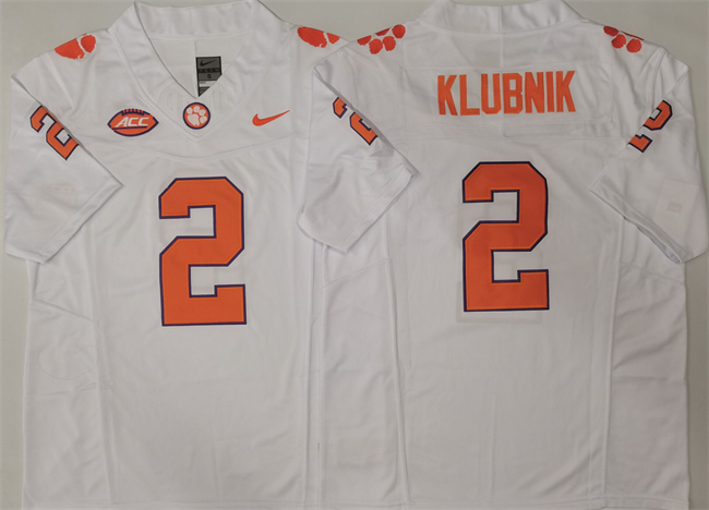 Personalized Men’s Clemson Tigers #2 Cade Klubnik White F.U.S.E. Stitched Football Jersey