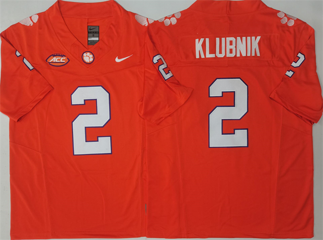 Personalized Men’s Clemson Tigers #2 Cade Klubnik Orange F.U.S.E. Stitched Football Jersey