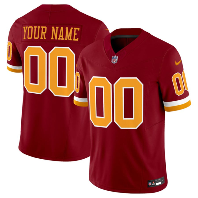 Personalized Men’s Washington Commanders Active Player Burgundy 2025 F.U.S.E. Throwback Limited Stitched Football Jersey