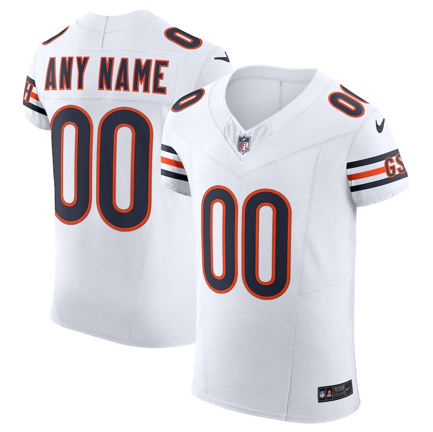 Personalized Custom Men’s Chicago Bears White F.U.S.E. Elite Jersey