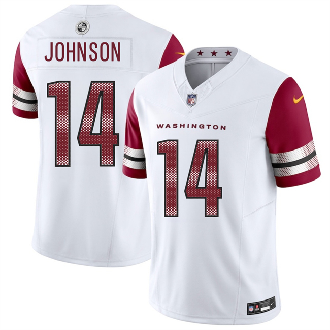 Personalized Men’s Washington Commanders #14 Josh Johnson White 2025 F.U.S.E. Limited Stitched Football Jersey