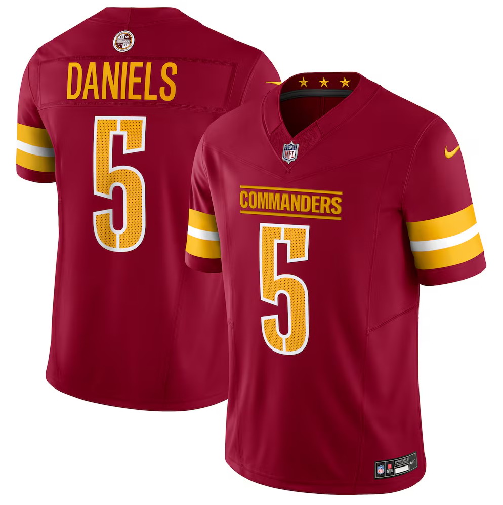 Personalized Men’s Washington Commanders #5 Jayden Daniels Burgundy F.U.S.E. Limited Jersey