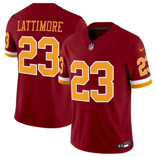 Personalized Men’s Washington Commanders #23 Marshon Lattimore Burgundy 2025 F.U.S.E. Throwback Limited Stitched Football Jersey
