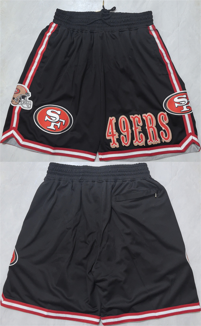 Personalized Men’s San Francisco 49ers Black Shorts (Run Small)