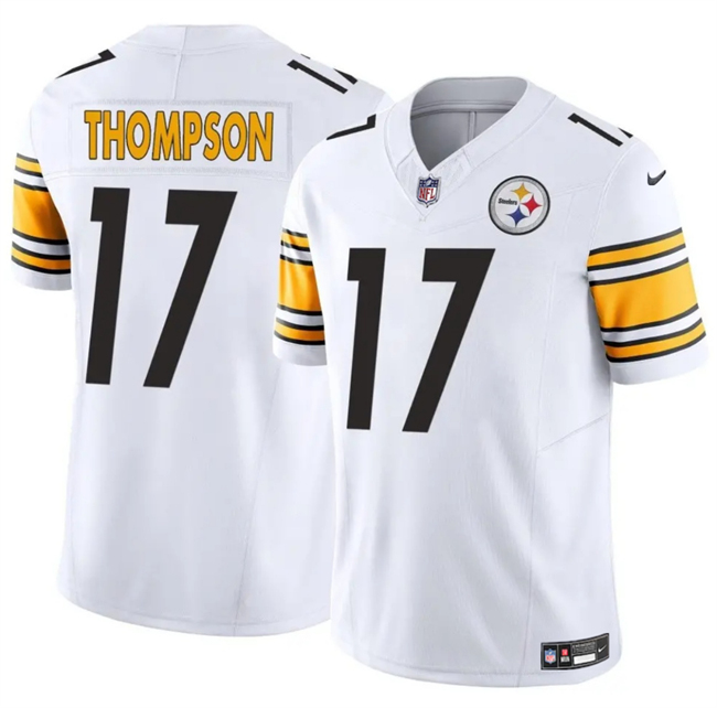 Personalized Men’s Pittsburgh Steelers #17 Skylar Thompson White 2025 F.U.S.E. Limited Stitched Football Jersey