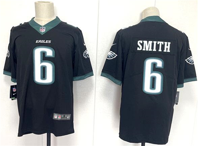 Personalized Men’s Philadelphia Eagles #6 DeVonta Smith Black 2024 New Untouchable Limited Stitched Football Jersey