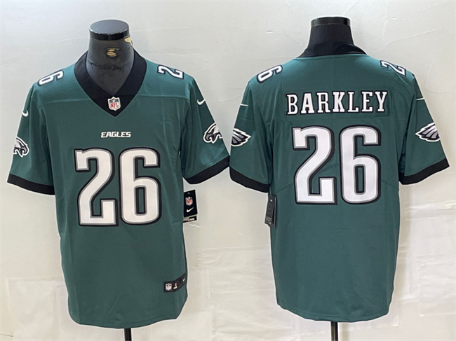 Personalized Men’s Philadelphia Eagles #26 Saquon Barkley Green 2024 New Untouchable Limited Stitched Football Jersey