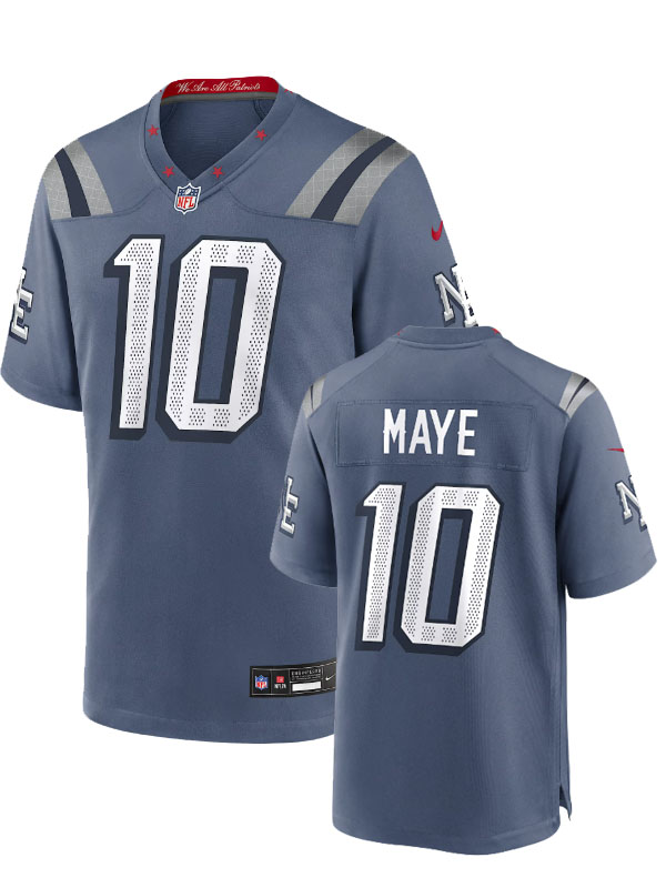 Personalized Men’s New England Patriots #10 Drake Maye Rivalries Collection Jersey