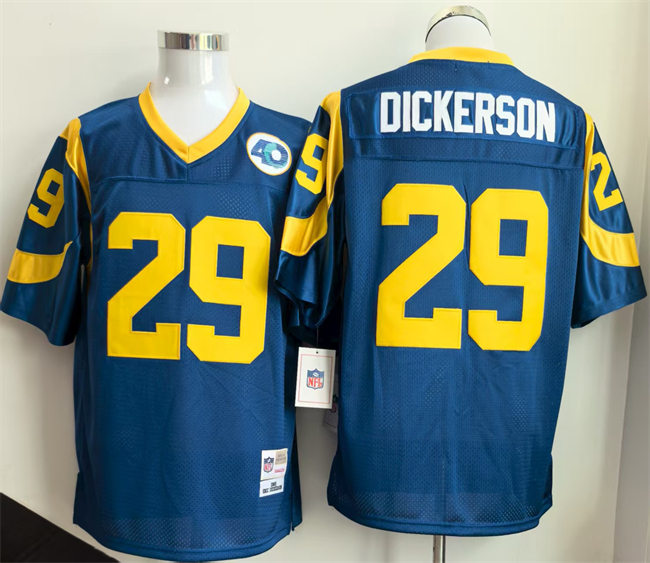 Personalized Men’s Los Angeles Rams #29 Eric Dickerson Royal Throwback Stitched Football Jersey