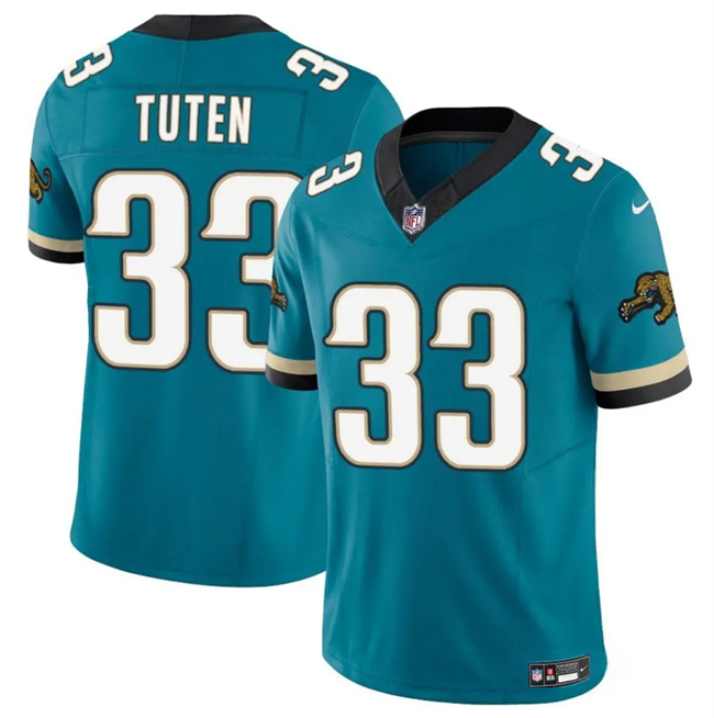 Personalized Men’s Jacksonville Jaguars #33 Bhayshul Tuten Teal 2024 F.U.S.E. Prowler Throwback Limited Stitched Football Jersey