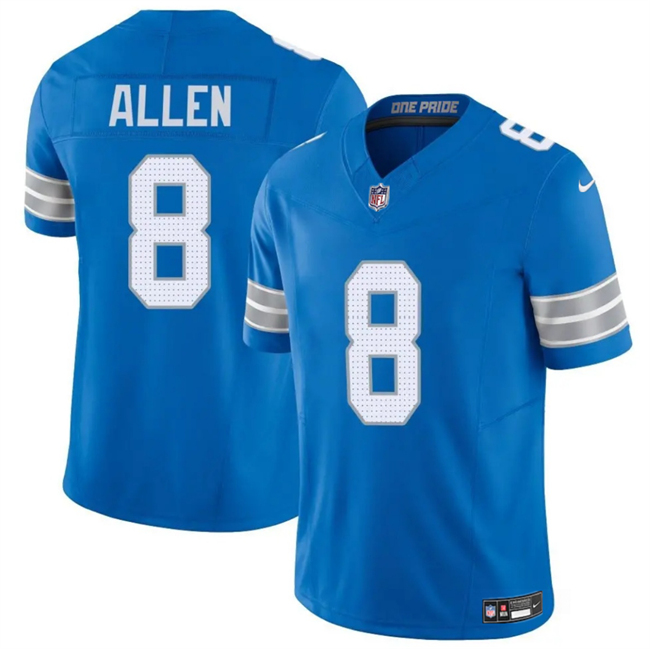 Personalized Men’s Detroit Lions #8 Kyle Allen Blue 2025 F.U.S.E. Limited Stitched Jersey
