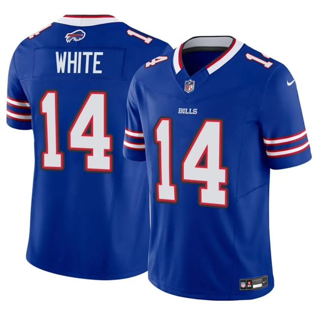 Personalized Men’s Buffalo Bills #14 Mike White Blue 2025 F.U.S.E. Untouchable Limited Stitched Football Jersey