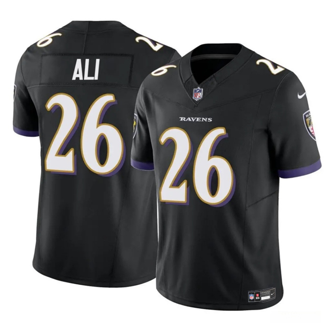 Personalized Men’s Baltimore Ravens #26 Rasheen Ali Black 2025 F.U.S.E Limited Football Jersey