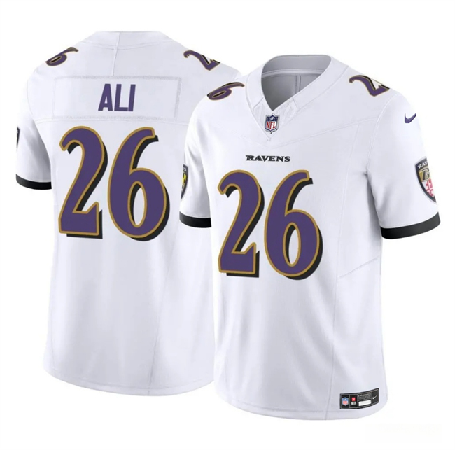 Personalized Men’s Baltimore Ravens #26 Rasheen Ali White 2025 F.U.S.E. Limited Football Jersey