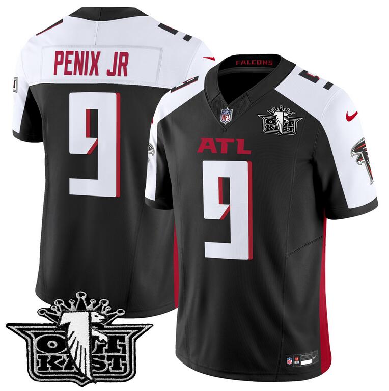 Personalized Men’s Atlanta Falcons #9 Michael Penix Jr. Black Outkast F.U.S.E. Untouchable Limited Stitched Football Jersey