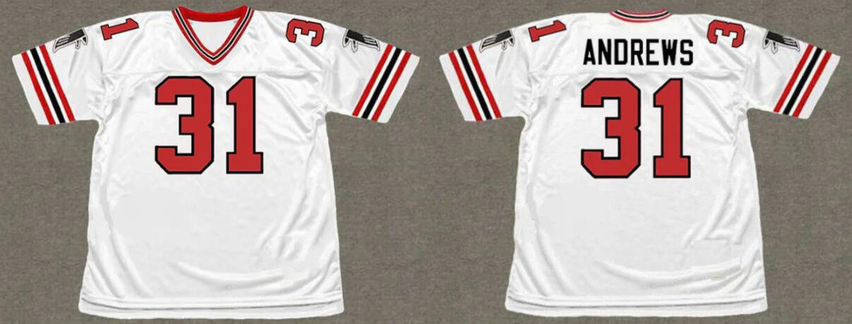 Personalized Men’s Atlanta Falcons #31 William Andrews White 1981 Throwback Stitched Football Jersey