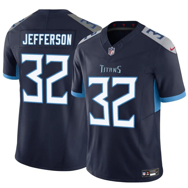 Personalized Men’s Tennessee Titans #32 Jermar Jefferson Navy 2025 F.U.S.E. Limited Stitched Football Jersey