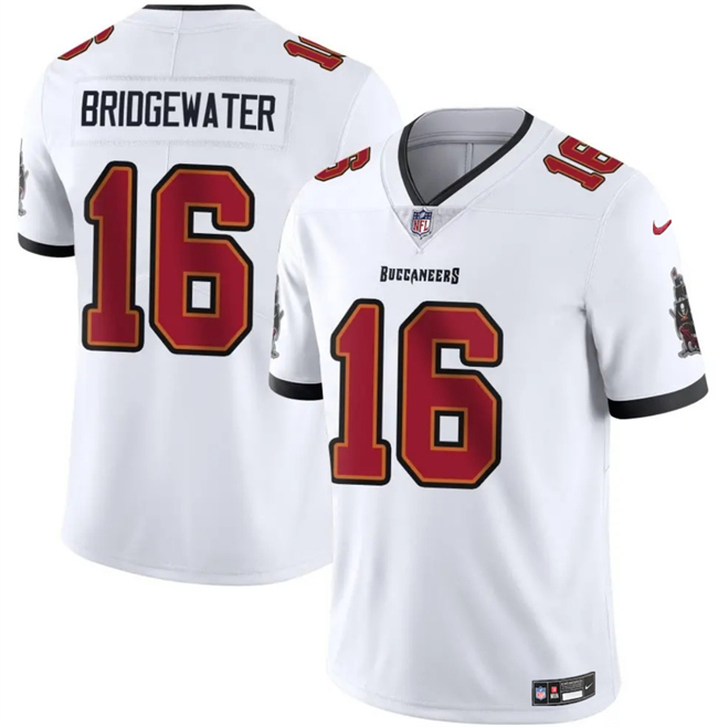 Personalized Men’s Tampa Bay Buccaneers #16 Teddy Bridgewater White Limited Stitched Jersey