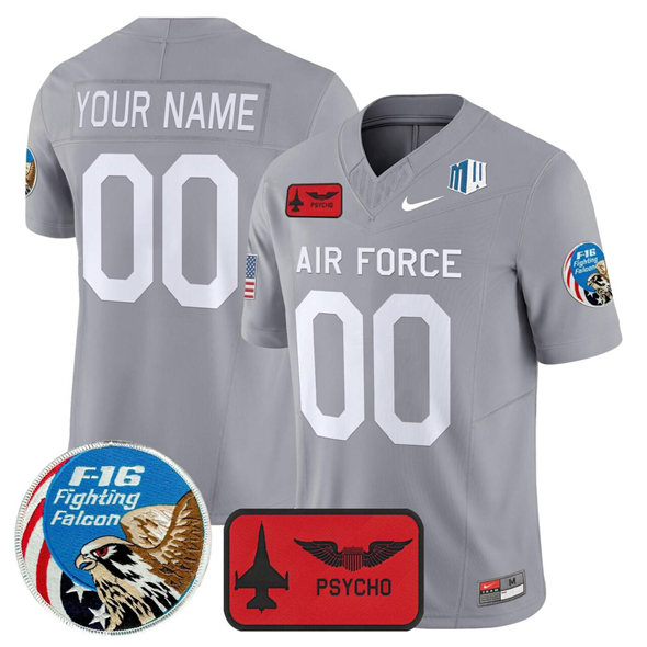 Personalized Men’s Air Force Falcons Active Player Gray 2025 F.U.S.E. ‘Air Power Legacy Series’ Limited Stitched Jersey