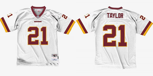 Personalized Men’s Washington Redskins #21 Sean Taylor White 2007 Stitched Football Jersey