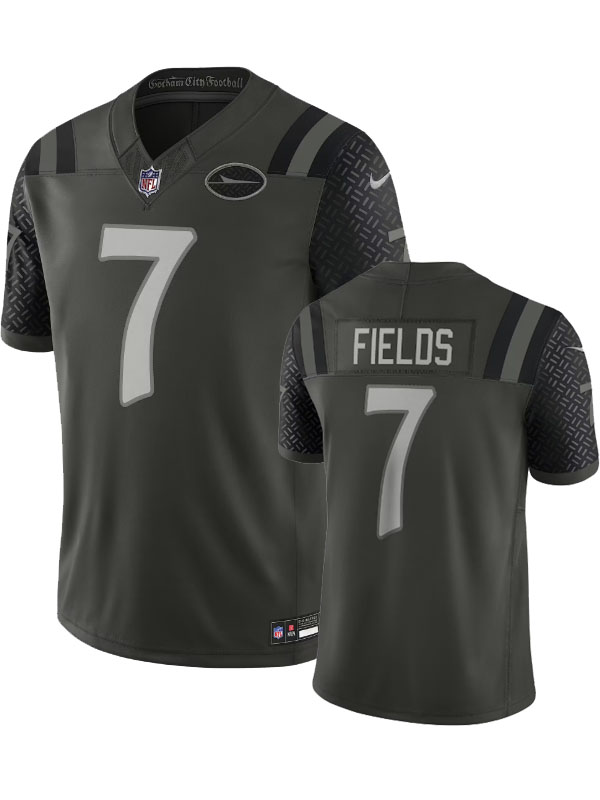 Personalized Men’s New York Jets #7 Justin Fields Rivalries Collection Dri-FIT NFL Limited Jersey