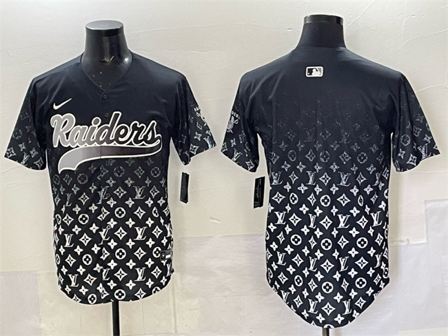 Personalized Men’s Las Vegas Raiders Blank Black Limited Stitched Baseball Jersey