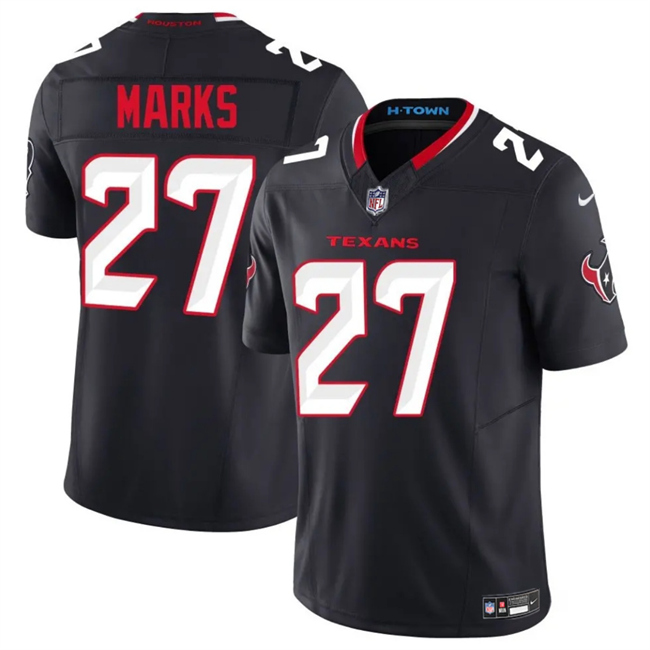 Personalized Men’s Houston Texans #27 Woody Marks Navy 2025 F.U.S.E. Limited Stitched Football Jersey