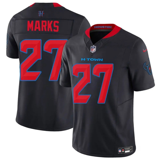 Personalized Men’s Houston Texans #27 Woody Marks Navy 2nd Alternate 2025 F.U.S.E. Limited Stitched Football Jersey