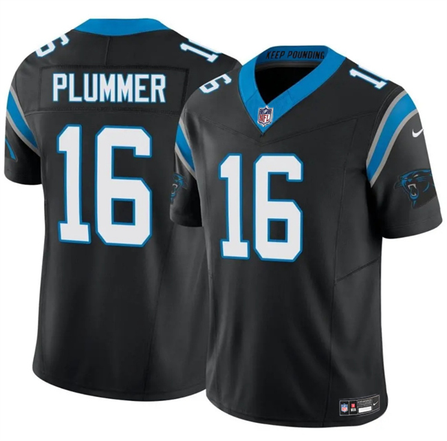 Personalized Men’s Carolina Panthers #16 Jack Plummer Black 2024 F.U.S.E. Limited Stitched Football Jersey