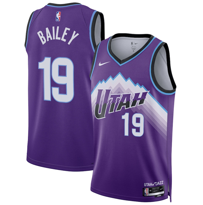 Personalized Men’s Utah Jazz #19 Ace Bailey Purple 2025 Icon Edition Stitched Basketball Jersey