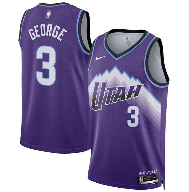 Personalized Men’s Utah Jazz #3 Keyonte George Purple 2025 Icon Edition Stitched Basketball Jersey