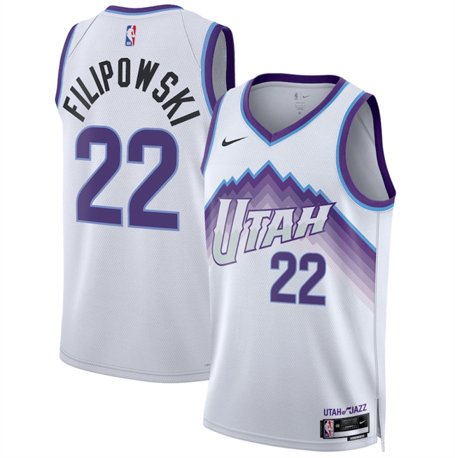Personalized Men’s Utah Jazz #22 Kyle Filipowski White 2025 Association Edition Stitched Basketball Jersey