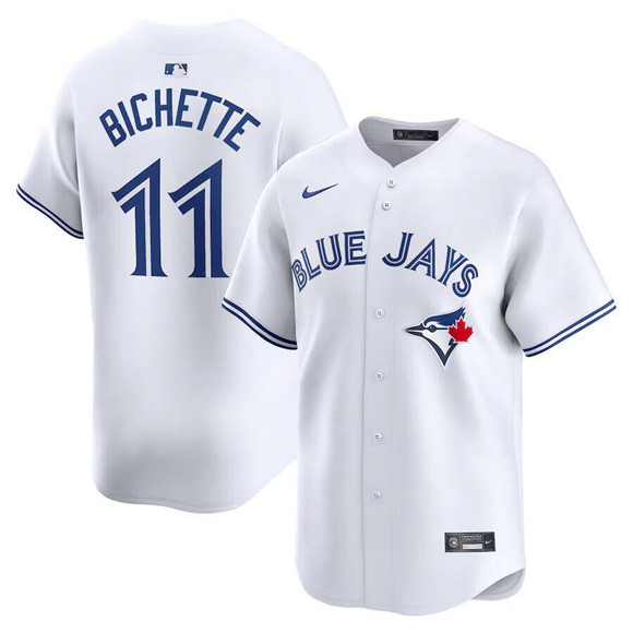 Personalized Men’s Toronto Blue Jays #11 Bo Bichette White 2024 Home Limited Stitched Baseball Jersey