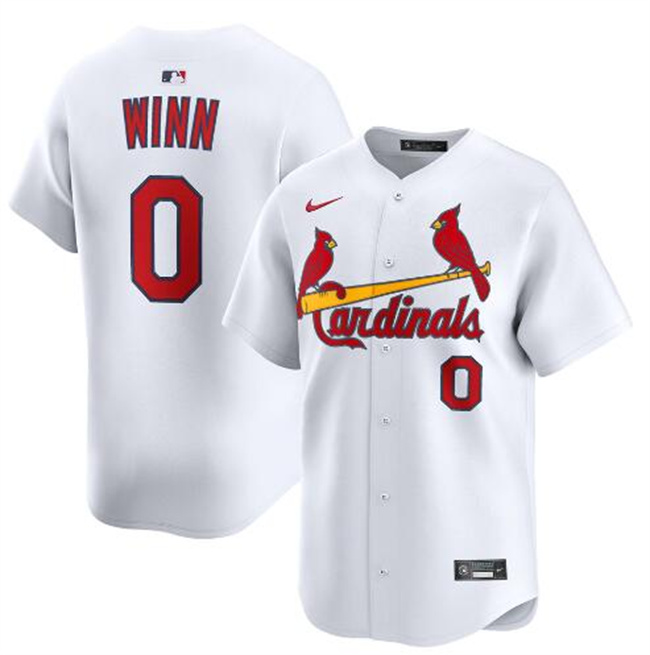 Personalized Men’s St. Louis Cardinals #0 Masyn Winn White Home Limited Stitched Baseball Jersey