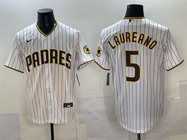 Personalized Men’s San Diego Padres #5 Ramon Laureano White Cool Base Stitched Baseball Jersey