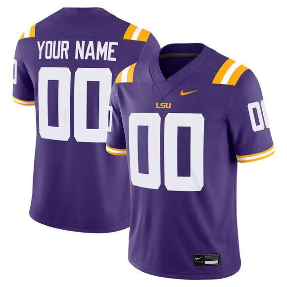 Personalized Men’s LSU Tigers Active Player Purple Limited Stitched Jersey