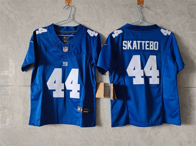 Personalized Women’s New York Giants #44 Cam Skattebo Blue F.U.S.E. Stitched Jersey(Run Small)