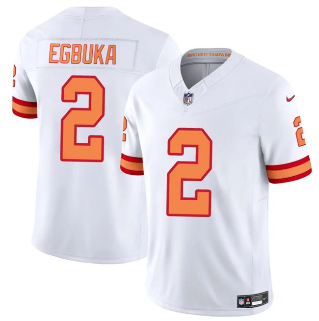 Personalized Men’s Tampa Bay Buccaneers #2 Emeka Egbuka White 2025 F.U.S.E. Limited Stitched Jersey