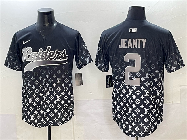 Personalized Men’s Las Vegas Raiders #2 Ashton Jeanty Black Limited Stitched Baseball Jersey