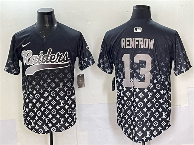 Personalized Men’s Las Vegas Raiders #13 Hunter Renfrow Black Limited Stitched Baseball Jersey