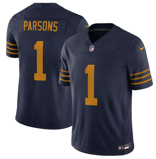 Personalized Men’s Green Bay Packers #1 Micah Parsons Navy The 1923 Classic F.U.S.E. Limited Stitched Football Jersey