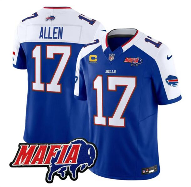 Personalized Men’s Buffalo Bills #17 Josh Allen Royal Alternate F.U.S.E. 4-Star C With Bills Mafia Patch Untouchable Limited Stitched Football Jersey