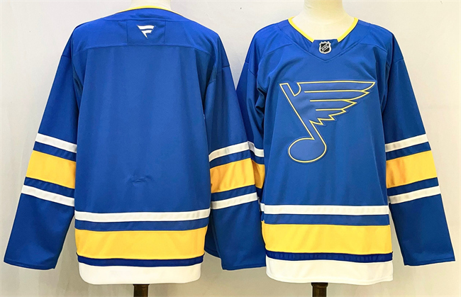 Personalized Men’s St. Louis Blues Blank Blue 2025 Stitched Hockey Jersey