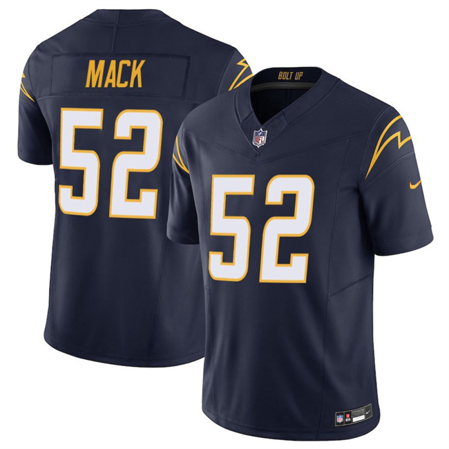 Personalized Men’s Los Angeles Chargers #52 Khalil Mack Navy 2025 F.U.S.E Limited Stitched Football Jersey