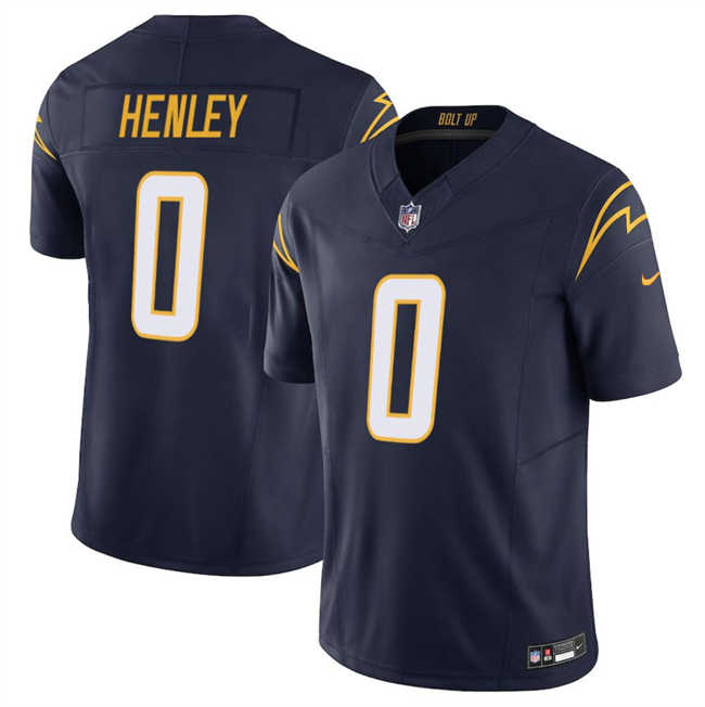 Personalized Men’s Los Angeles Chargers #0 Daiyan Henley Navy 2025 F.U.S.E Limited Stitched Football Jersey