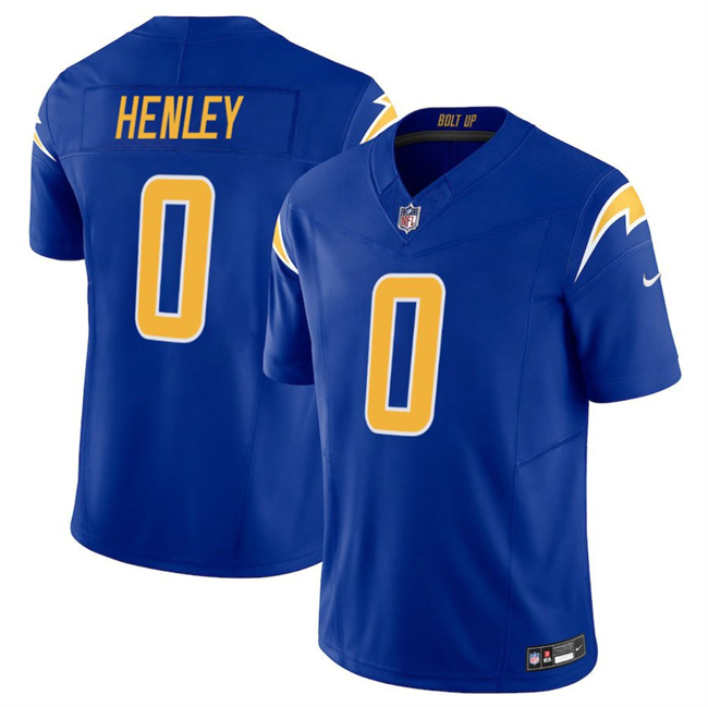 Personalized Men’s Los Angeles Chargers #0 Daiyan Henley Royal 2025 F.U.S.E Limited Stitched Football Jersey
