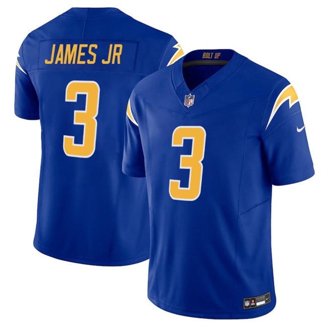 Personalized Men’s Los Angeles Chargers #3 Derwin James JR Royal 2025 F.U.S.E Limited Stitched Football Jersey