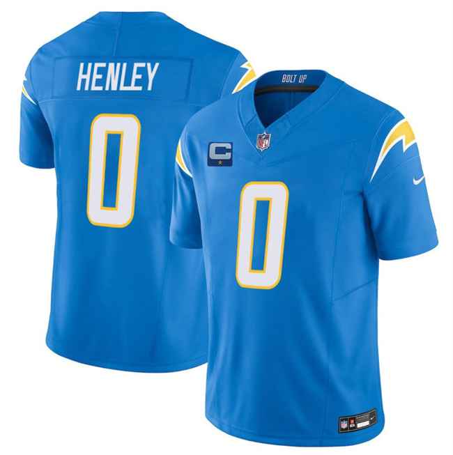 Personalized Men’s Los Angeles Chargers #0 Daiyan Henley Blue 2025 F.U.S.E With 1-Star C Patch Limited Stitched Football Jersey