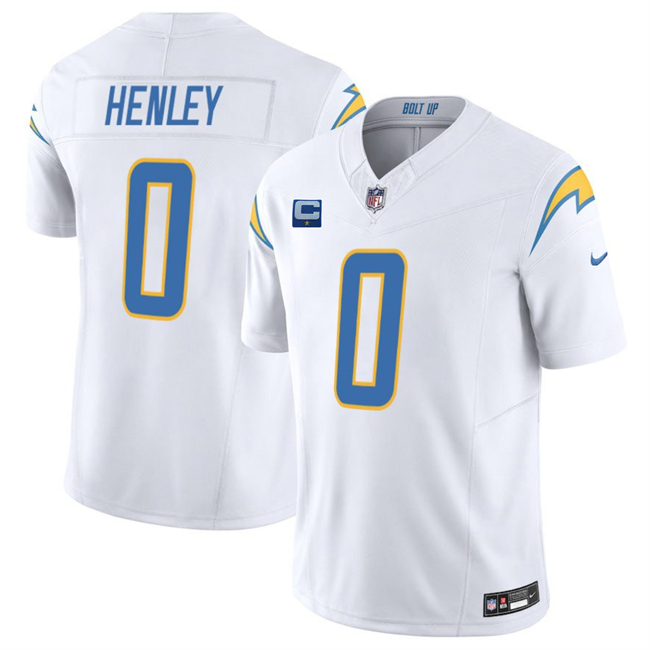 Personalized Men’s Los Angeles Chargers #0 Daiyan Henley White 2025 F.U.S.E With 1-Star C Patch Limited Stitched Football Jersey